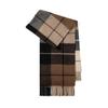 High-End Plaid Wool Scarf: Simple, Versatile Winter Shawl for Men & Women