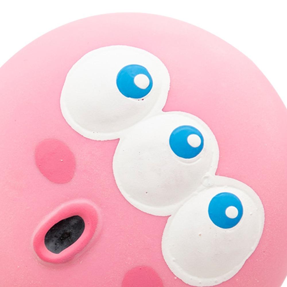 Eco Latex Squeaky Dog Toy Sport Ball Shape Cartoon Eyeball Latex Chew Ball Soft Elastic Bright Color Puppy Molar Toy