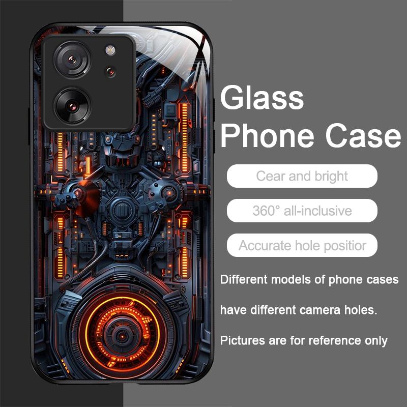 Creative Mechanical Circuit Board Pattern Glass Phone Case for Motorola Moto G85 G84 G75 G55 Edge 50 Fusion 40 Neo 30 Pro Cover