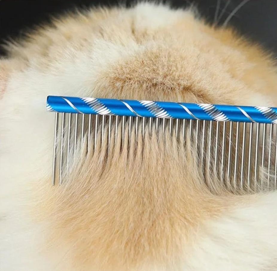 Pet Dog Comb Straight Comb Cat Cleaning Brush Stainless Steel Lightweight Pets Cat Grooming Combs Dogs