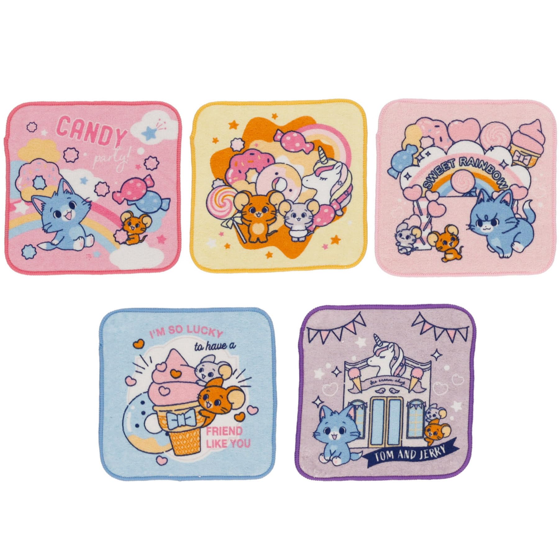 Marushin Набор мини-конфет Том и Джерри Милые персонажи Том и Джерри Идеально для и Вход в начальную школу Включает набор мини-полотенец и Включает