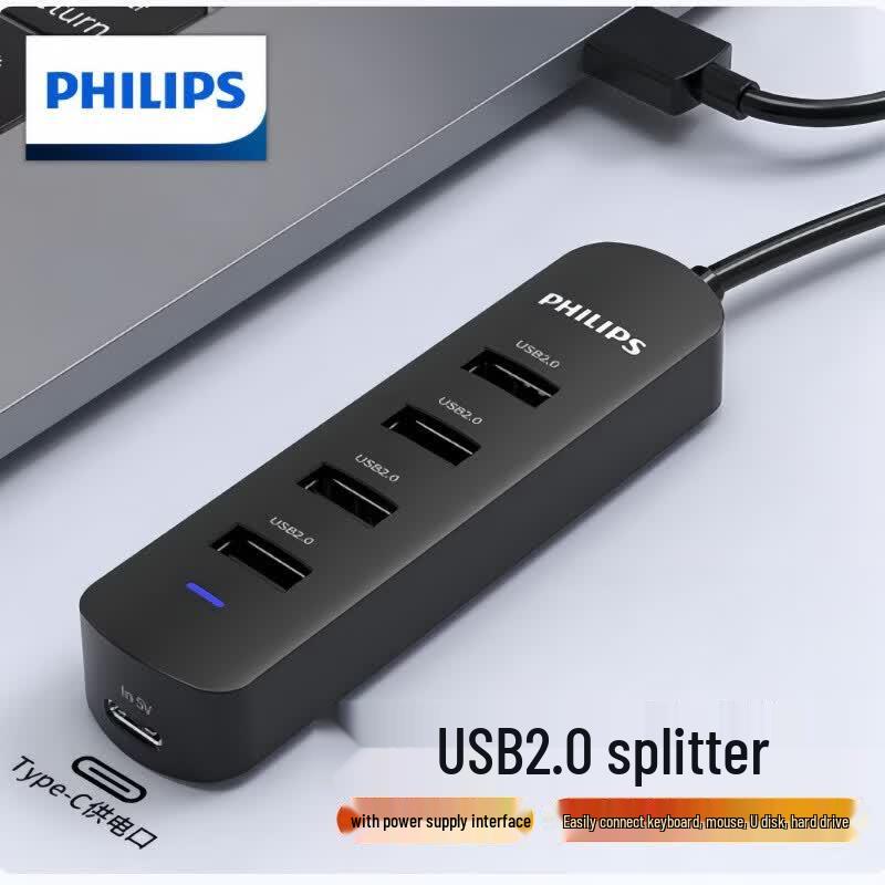 Philips USB 2.0 4-Port Powered Hub