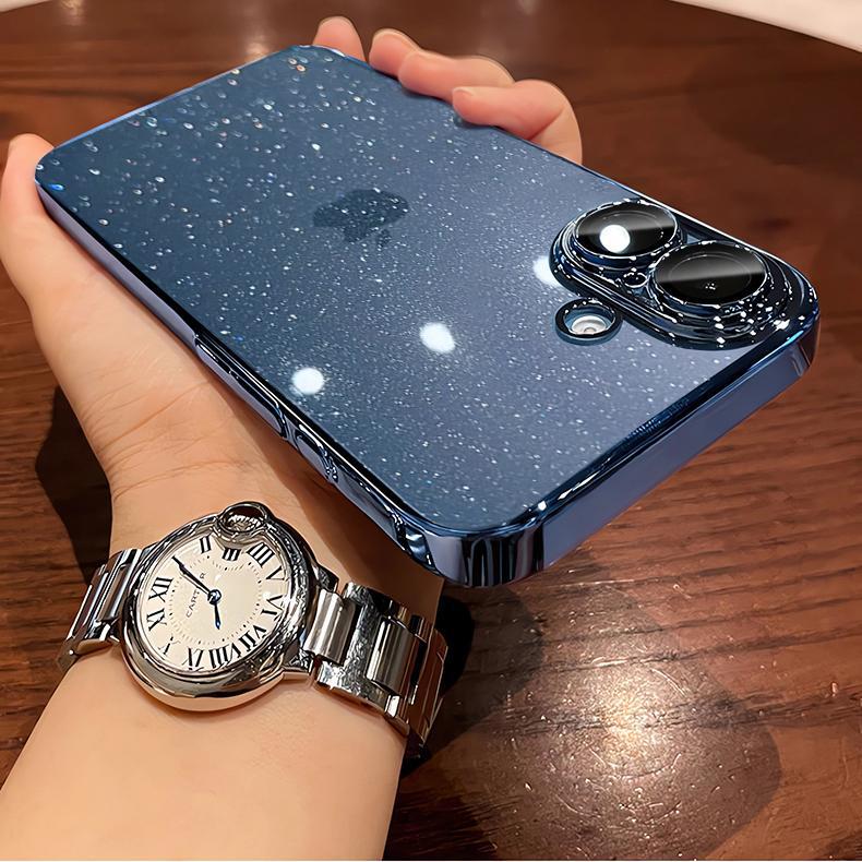 Applicable To Apple IPhone16promax Mobile Phone Case New Transparent Starry Sky Lens Film Anti Fall 16 Hard Case