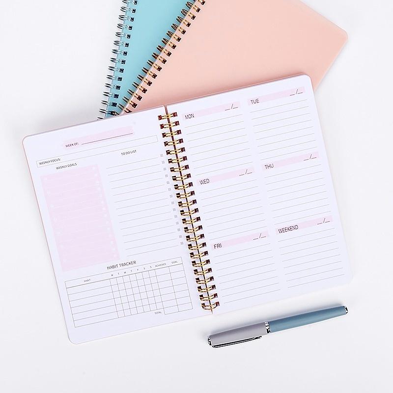 A5 Korean Stationery Agenda Planner Notebook Diary Weekly Goal Habit Schedules Organizer Student School Office Notepad