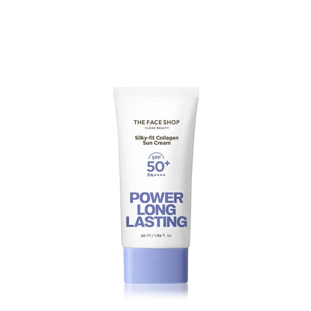 

The Face Shop Power Long Lasting Silky Fit Collagen Sun Cream 50mL (SPF 50+, PA++++)