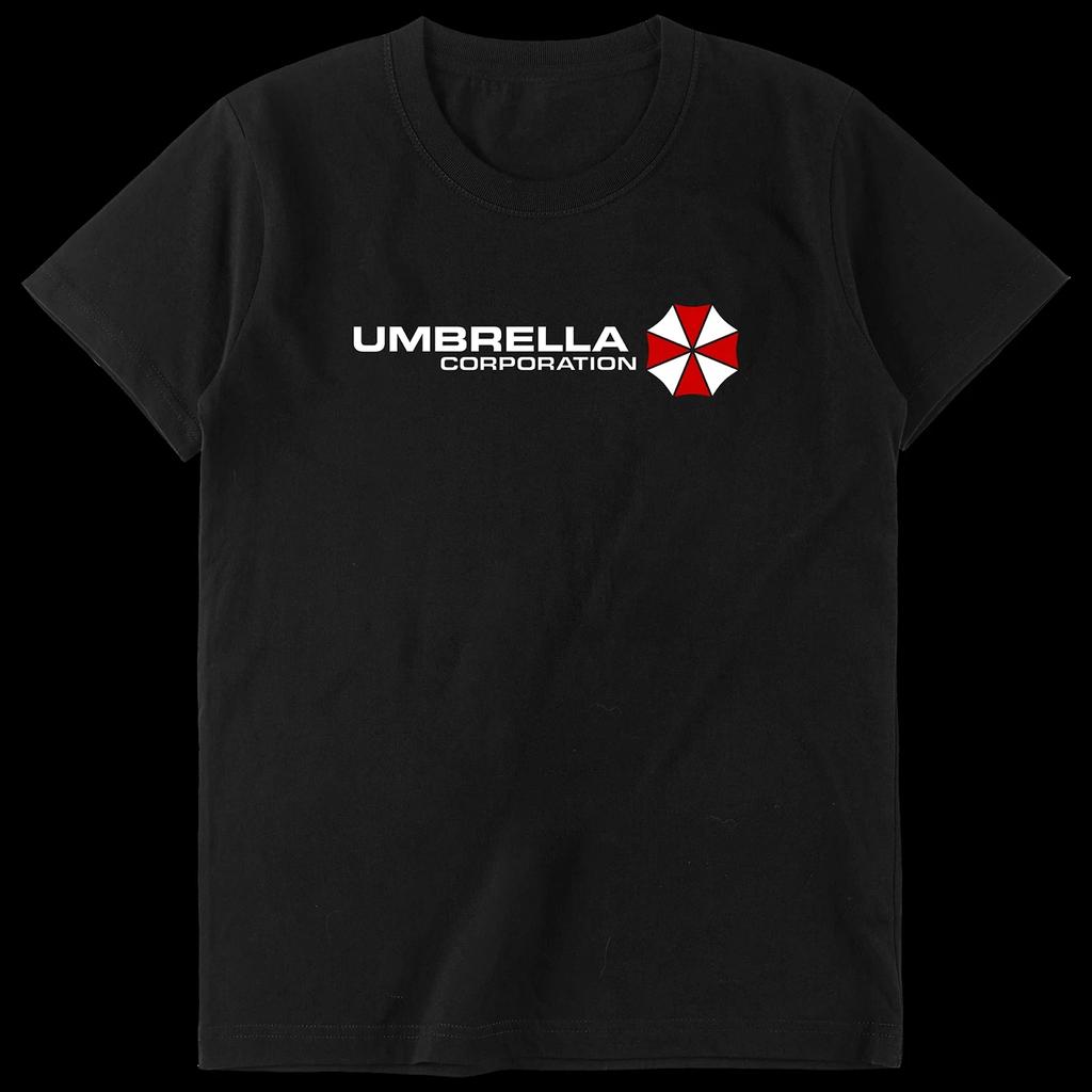 Summer Men's New Resident Evil Umbrella Company Logo Printed T-shirt Short-sleeved High-quality Pure Cotton Clothing
