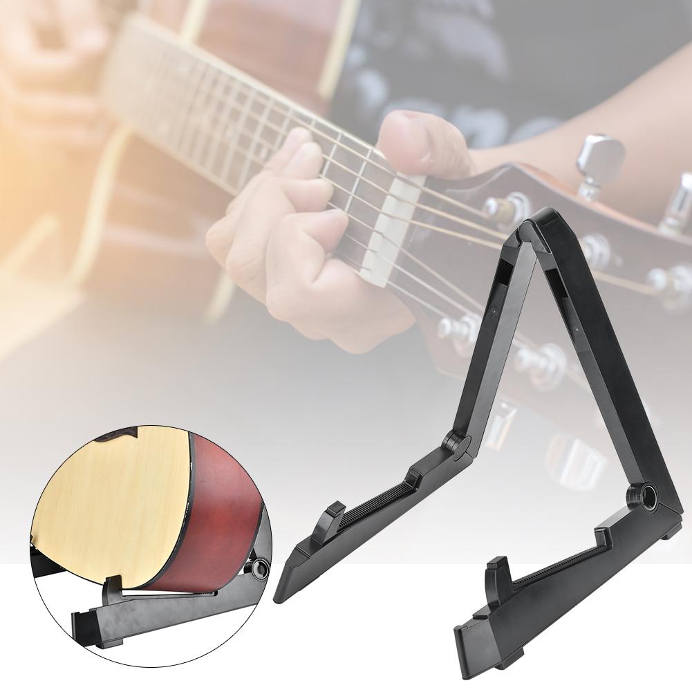 Portable Guitar Stand Double Foldable ABS Plastic Musical Instrument Accessories