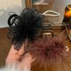 Elegant Feather Large Hair Claw For Women Girls  Hair Clips Versatile Shark Clip Exquisite Hair Accessories Gifts