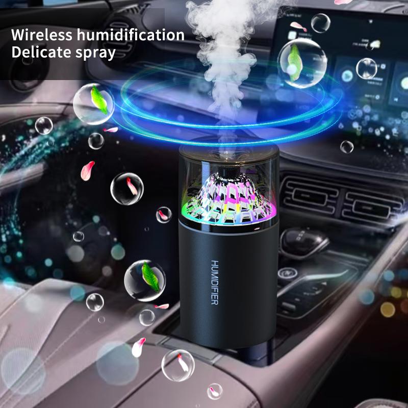Cloud humidifier colorful atmosphere light mini portable car cut fragrance cup seat design delicate spray home humidification