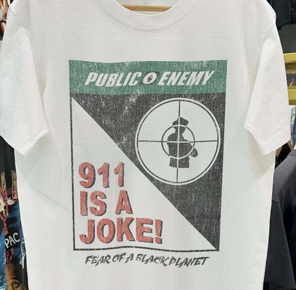 Public Enemy 911 Is A Joke Promo T-Shirt White XXL 4XL
