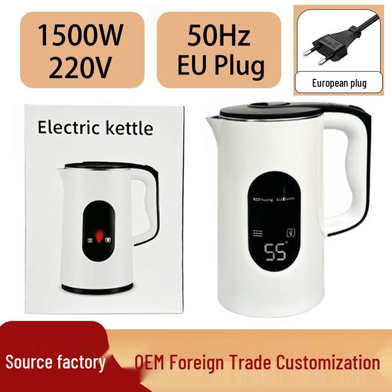 Smart Large Capacity European Standard Electric Kettle with Insulation