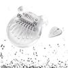 Cute Bear Shape Kalimba Acrylic Finger Pianos Transparent 8 Keys Thumb Piano with Pick Musical Instrument Gift for Girls