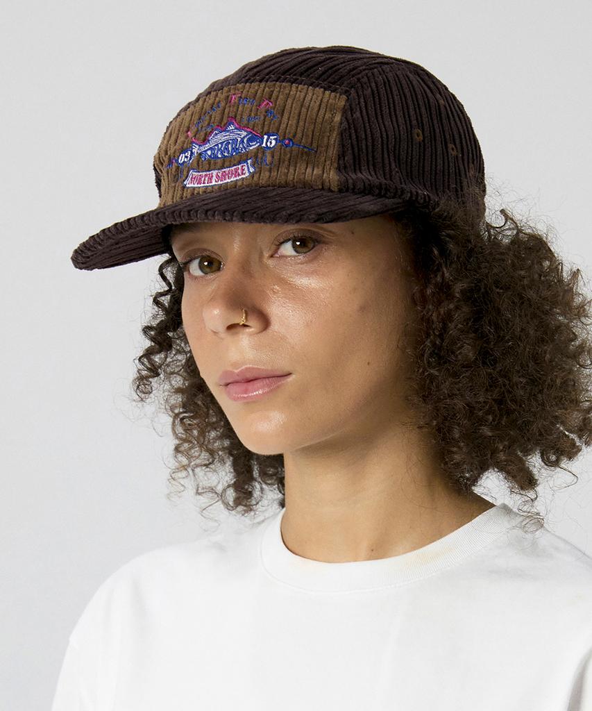 Akau Oversized Fishing Corduroy Camp Cap (Brown)