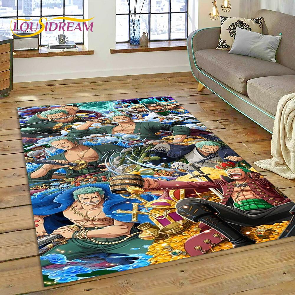 3D Kreskówkowy HD One PIECE-E Dywanik Dywanik Anime do Domu Salon Sypialnia Sofa Wycieraczka Dekoracja, Dywanik Dziecięcy Antypoślizgowa Mata Podłogowa Prezent