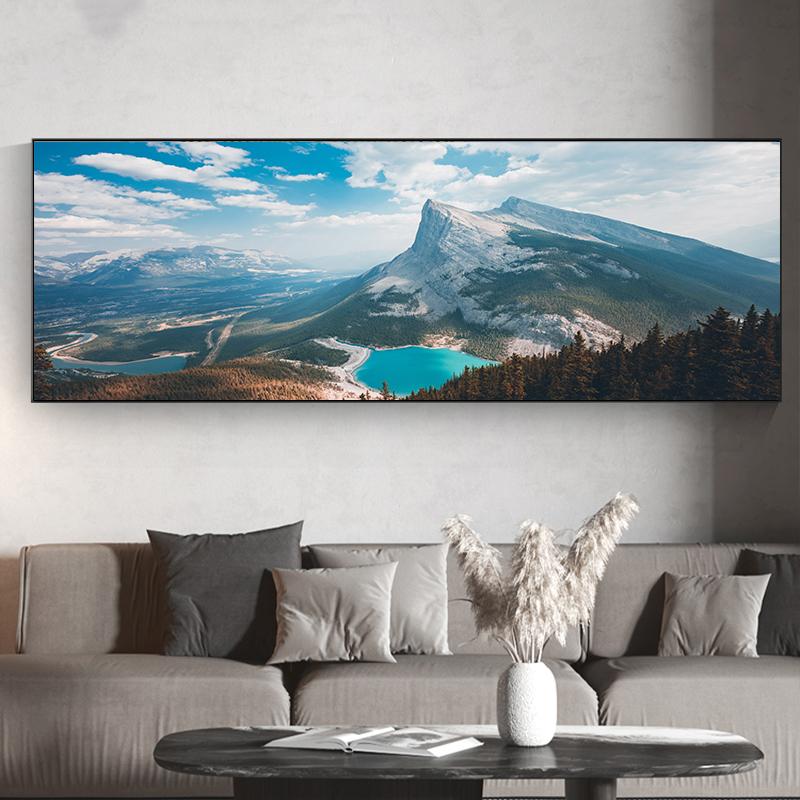 

Природный пейзаж Холст Картина Горы Плакаты и принты Настенное искусство Пейзаж Картины Гостиная Домашнее украшение Cuadros 30x90cm Unframed