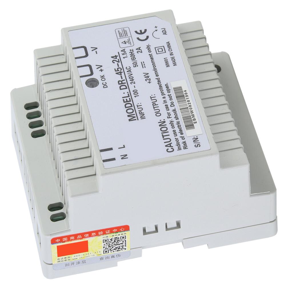 DR 45 24 45W Single Output 24V Din Rail Power Supply AC DC Switching Power Supply