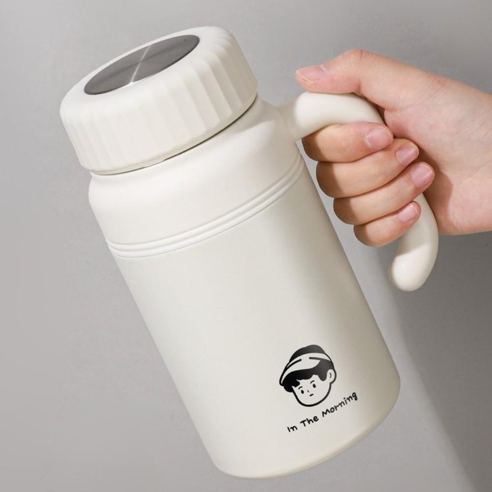 Coffee Cup Large Capacity Stainless Steel Water Bottle Stylish 1000 ml Insulated Cup with Handle Leak-Proof Tea Cup Outdoor Use