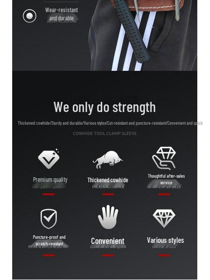 Herren Multifunktionaler Werkzeuggürtel aus Rindsleder mit Zangenfach und 5 Fächern