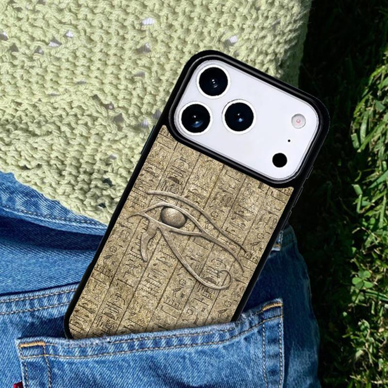 Ancient Egyptian Hieroglyphic Soft Phone Case Cover for IPhone 11 12 13 14 15 16e 17 Pro Max Coque for IPhone 17 Air