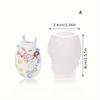 3D Dragon Egg Resin Mold Silicone Fondant Mould for DIY Crafts Cute Keychain Ornaments Animal Casting Mould Epoxy Resin Casting