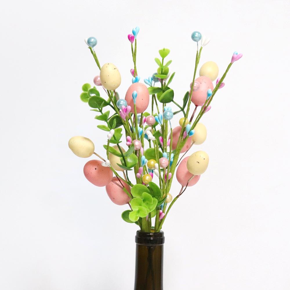 NEU Osterei Perlenblume Zweig Bunte Schaumeier Zweige DIY Sträuße für Osterparty Heimdekoration Frühlingsdekoration