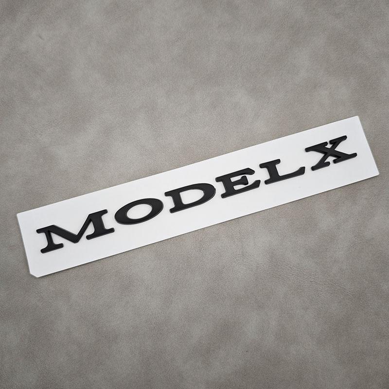 phbvg5 ABS Letters Model X Logo Chrome Black Red Emblem Car Rear Trunk Stickers For Tesla Model X Auto Badge Decals Accessories