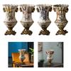Ceramic Flower Vase European American Retro Ice Cracked Tabletop Ornament for TV Cabinet Dining Table Shelf Entrance Desk