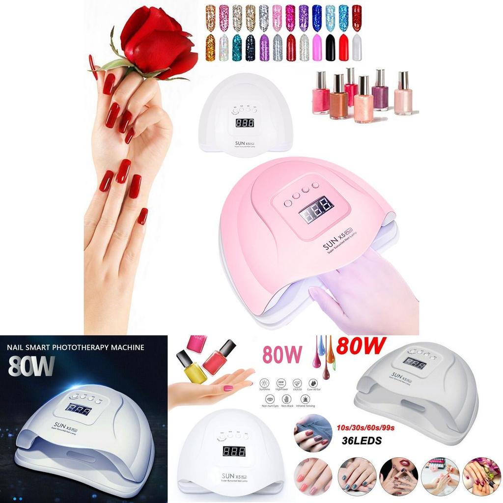 Professional Sun-x5plus 80w Nail Lamp Uv Led Light With Auto Sensor For Gel Curing
