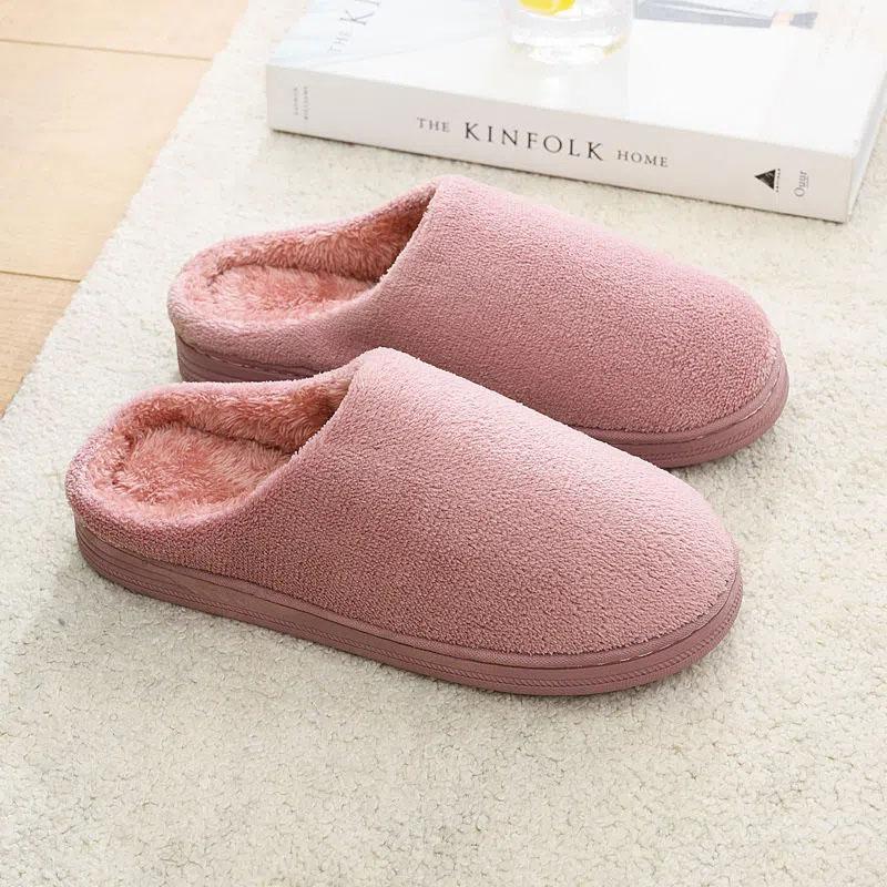 Хлопковые тапочки женские осенние и зимние домашние нескользящие утолщенные тапочки