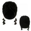 New Spring Women's Bohemia Velet Turban Tassel Head Wrap Cap European American Retro Style Boho Cross Beanie Hat