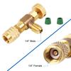 R410 R22 Air Conditioning Refrigerant Safety Valve 1/4" Refrigeration Charging Safety Liquid Adapter Repair Hand Tool Parts