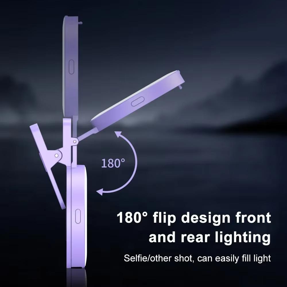 Rechargeable Mini Pocket Fill Light Soft Light LED Ring Light Portable Clip-On Selfie Ring Light