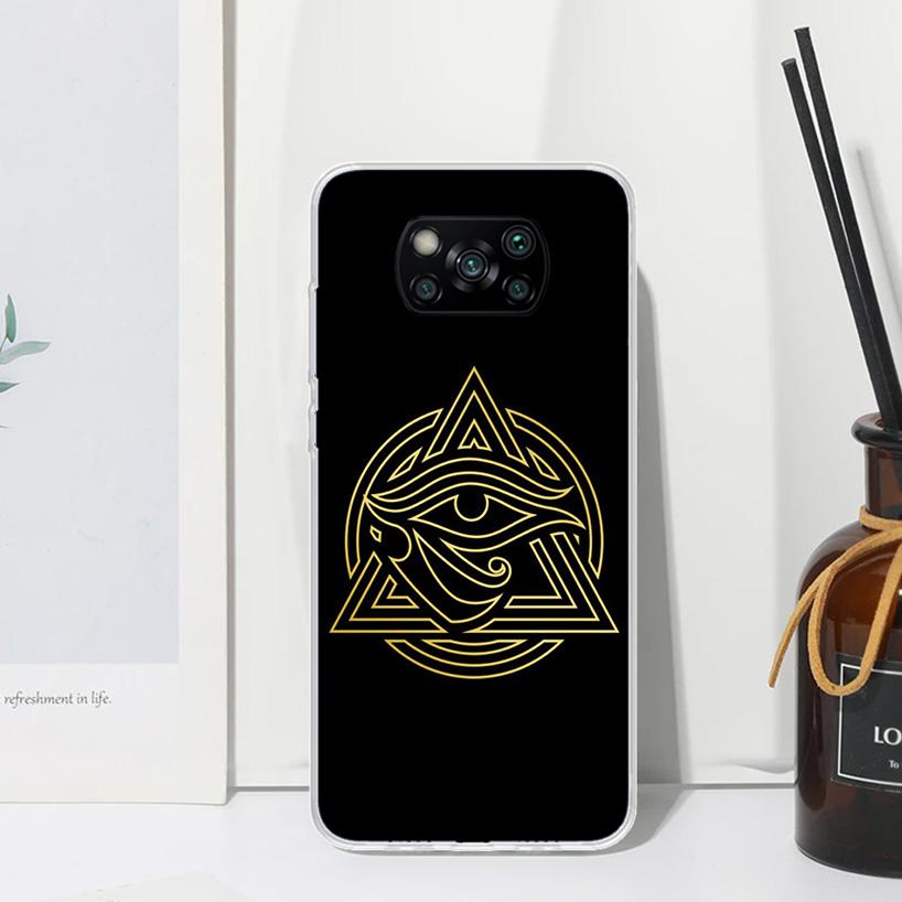 

Sacred Eye of Horus Egypt Fresco Phone Case For Xiaomi Poco X7 X6 X5 M7 M8 Pro F7 Ultra Redmi 15C 15 13C 13 12C 12 10 10C 10A Ar Xiaomi Poco M7 4G