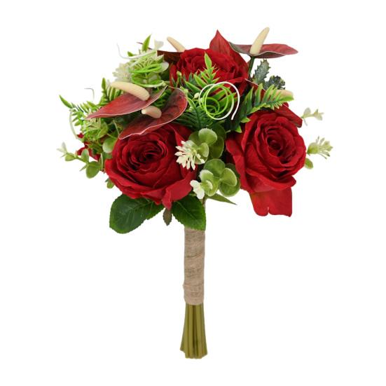 Artificial Rose Bouquet Simulated Fabric Not Wither Blooms All Year No Watering Needed Simulation Flower for Home Table Decorations