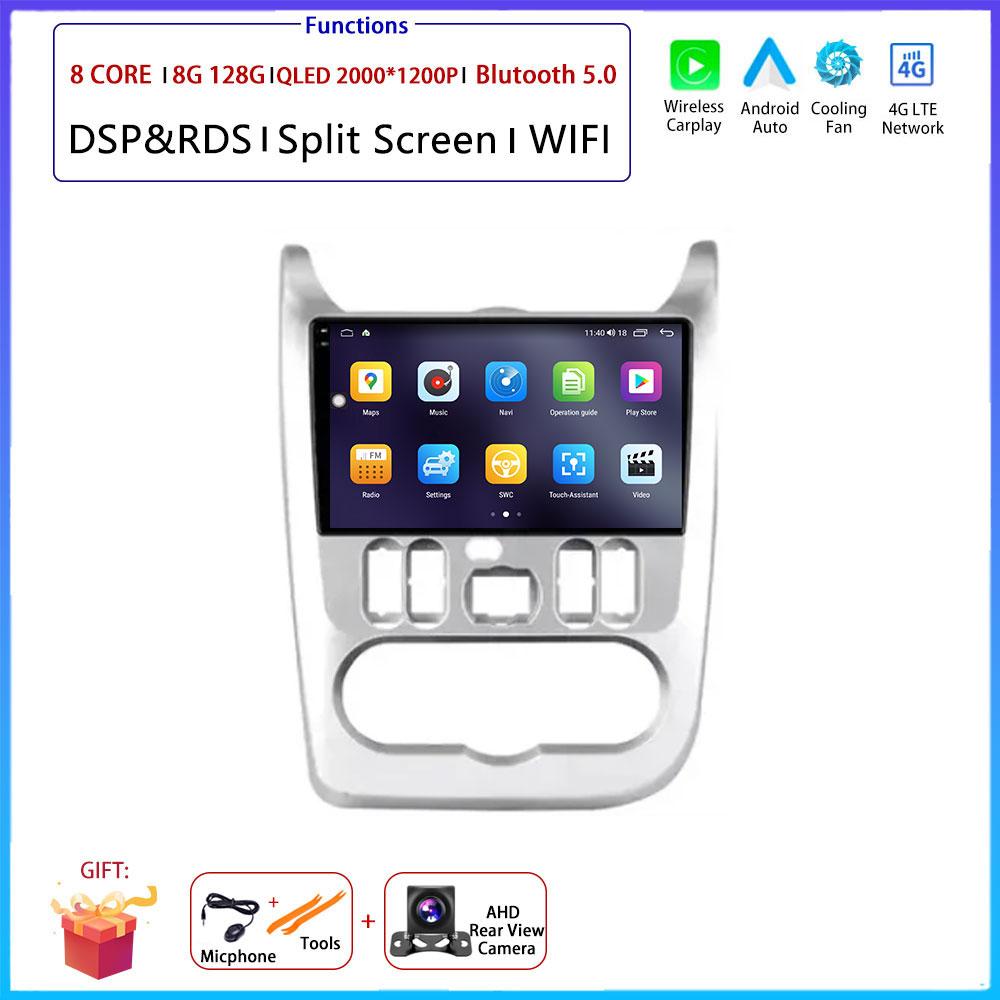 Android Carplay For Renault Logan 1 Sandero 2009 - 2015 For Lada Largus Car Radio Navigation GPS Multimedia Video Player