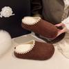 Outer Wear Lace Thick-soled Cotton Slippers Autumn and Winter Velvet New Niche Bag Head Half Slippers Women's Slippers Women's Slippers