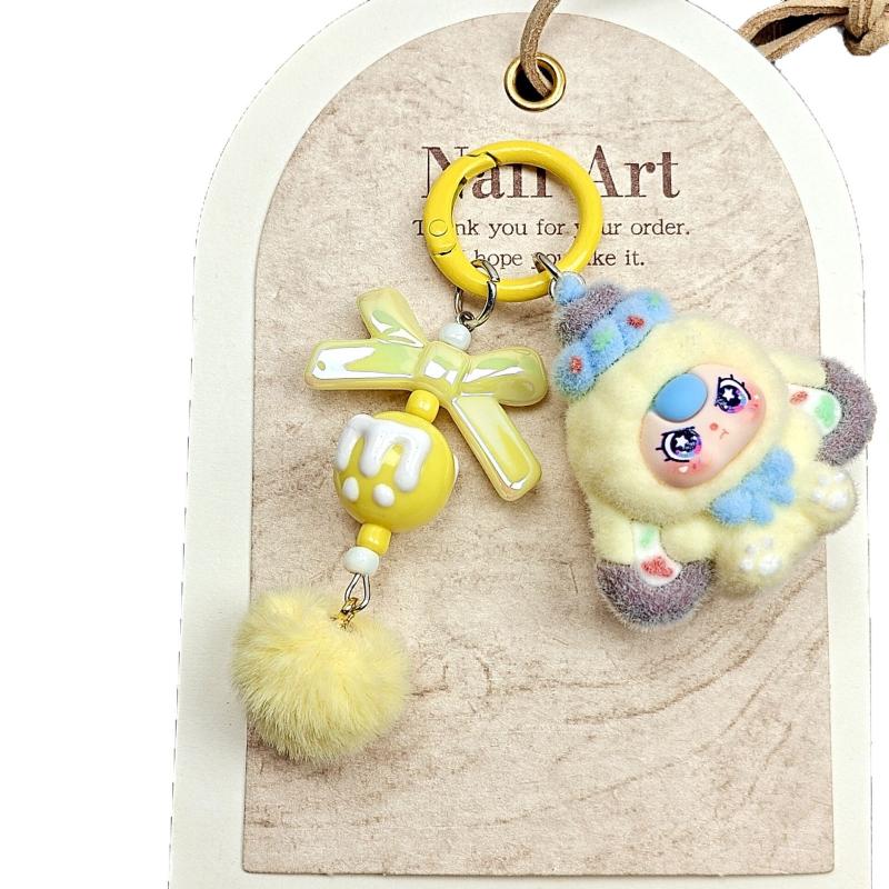 1Pcs Kawaii Cartoon Babythree Mini Keychain Cute Doll Bag Pendant Gift Diy Accessories Decoration