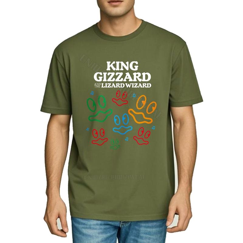 Unisex T-Shirt Reise Unisex T-Shirt King Gizzard And Lizardwizard Drucke Weiches Entspanntes Passform T-Shirt Minimalistisches Übergroßes T-Shirt