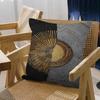 Abstract Golden Black Wood Texture Pillow Cushion Cover Pillowcase Living Room Sofa Home Decor Customized