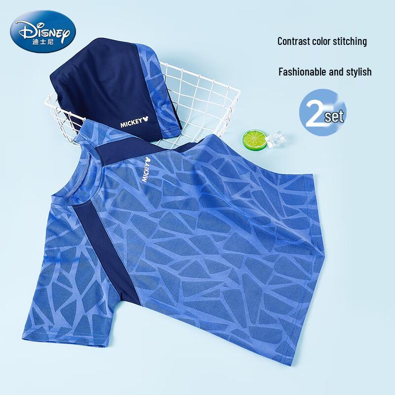 Disney Boys' Ice Silk Short Sleeve & Shorts Summer Sportswear Set