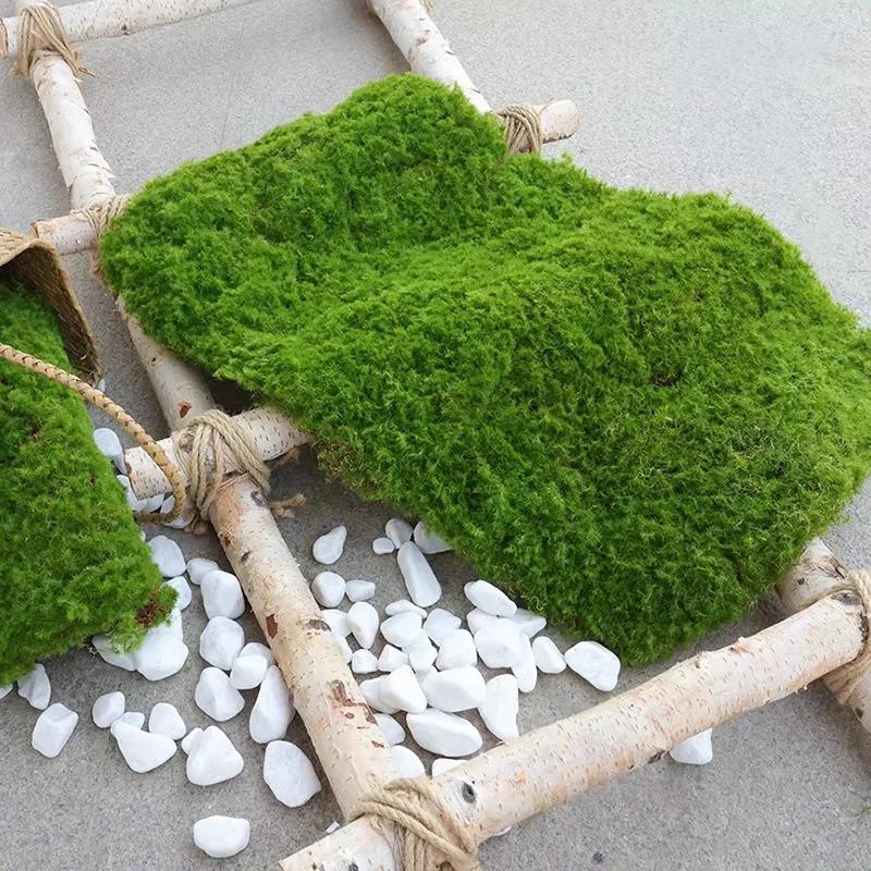 Artificial Moss Turf Simulation Fake Green Grass Moss Carpet Faux Lawn Muscus Bonsai Landscape DIY Outdoor Garden Deocraiton