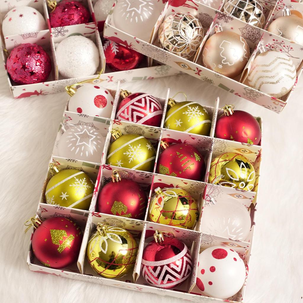 6cm Christmas Ball Pendant Set: Boxed Tree Ornaments for Festive Atmosphere