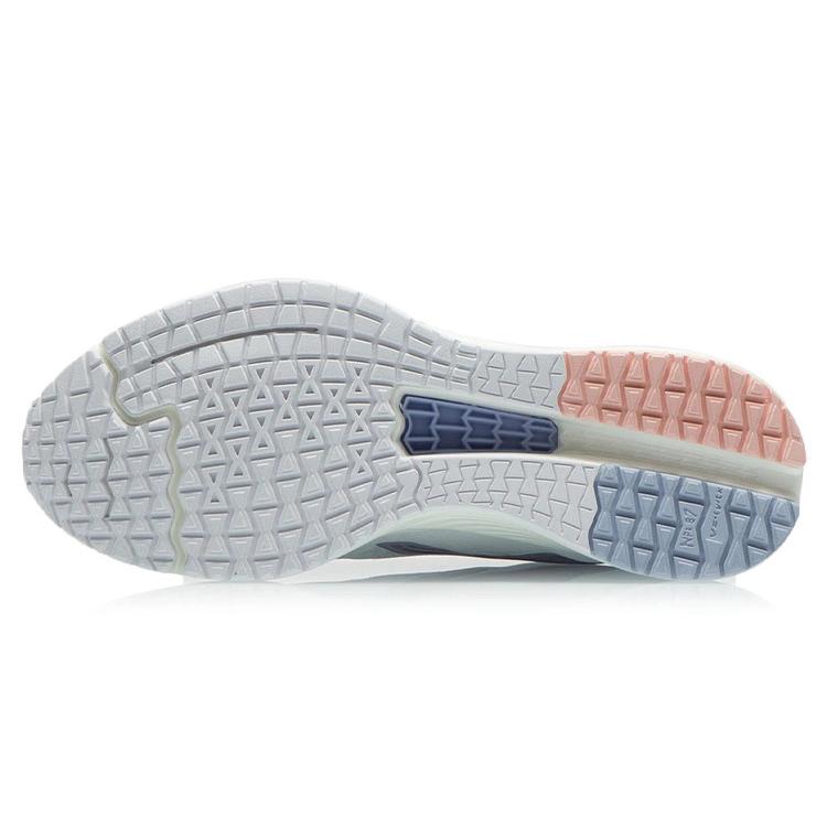 Li Ning Red Hare 4 Cushioning Slip Resistant Abrasion Resistant Low Top Running Shoes Women's White Gray Red Blue ARMR004-8