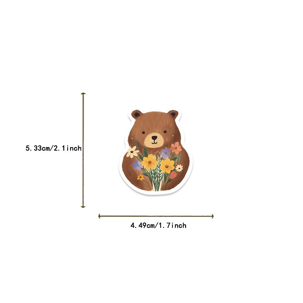 10/30/50pcs Cute Cartoon Magic Forest Animal Stickers Kawaii Bear Cat Flower Decals Stationery Laptop Phone Graffiti Sticker Toy