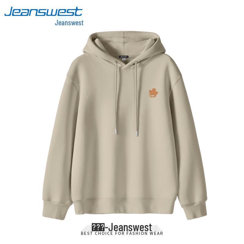 Jeanswest Men's Heavyweight Maple Leaf Print Hooded Sweatshirt