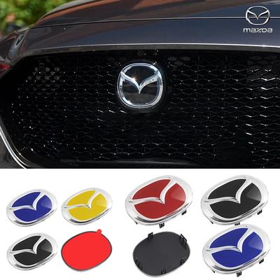 104mm 140mm Auto Motorhaube Heckklappe Stoßstange Emblem Abzeichen Logo Aufkleber Auto Außen Zubehör für Mazda 3 5 6 7 8