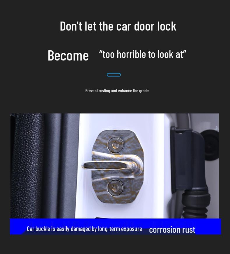Car Door Lock Cover: Full Wrap Silicone Shock Absorption Pad
