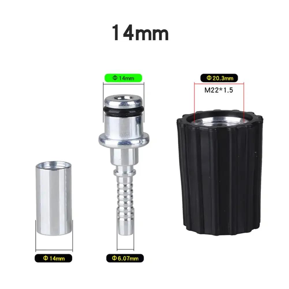High Pressure Washer Hose Insert Fittings Car Washer Hose Fittings Twist Connector D14 D15mm Ring Nut M22 M14 Fitting Connector