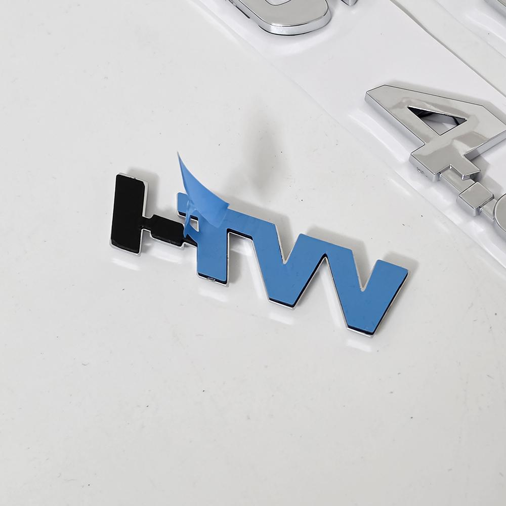 3D Matte Black Toyota Hilux V6 4.0 Letter Emblem Badge Sticker Set for Toyota Hilux 2004-2020 Rear Trunk Exterior Replacement