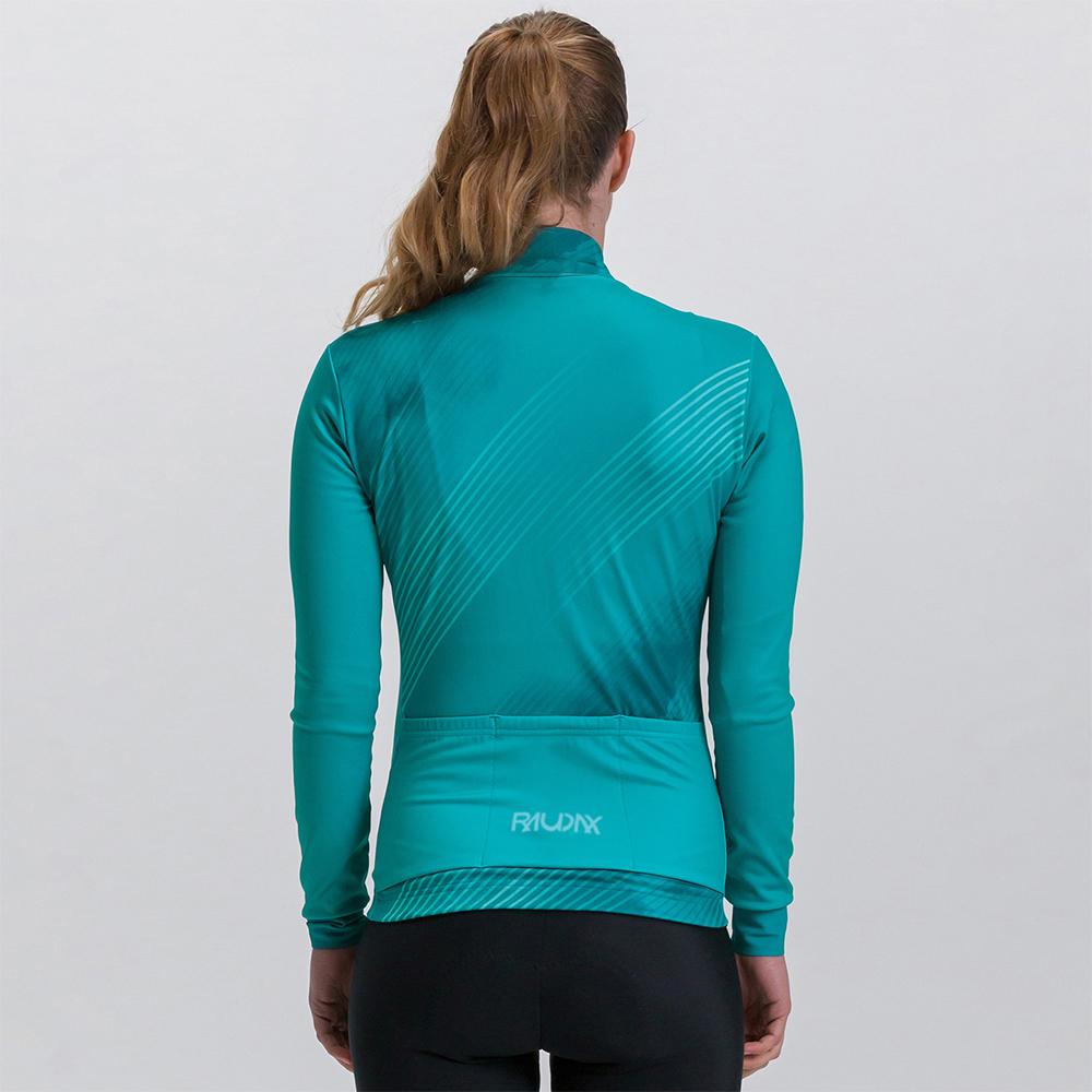 2025 Raudax Women Long Sleeve Jersey Pure Dye Coral Winter Cycling Clothing Outdoor Riding MTB Ropa Ciclismo Velveteen Bike Set